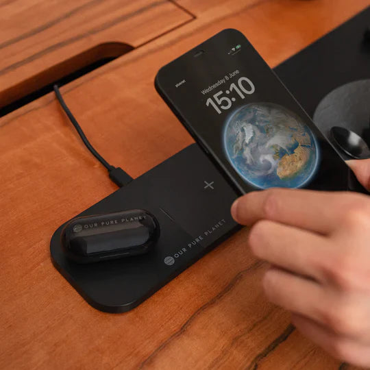 OUR PURE PLANET 15W DUAL WIRELESS CHARGING PAD