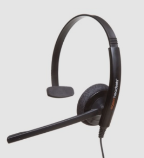 agent AW Spare Binaural Headset (only) w/Battery & Leatherette Cushions