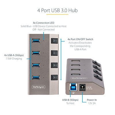 StarTech.com 4pt USB Hub Switches