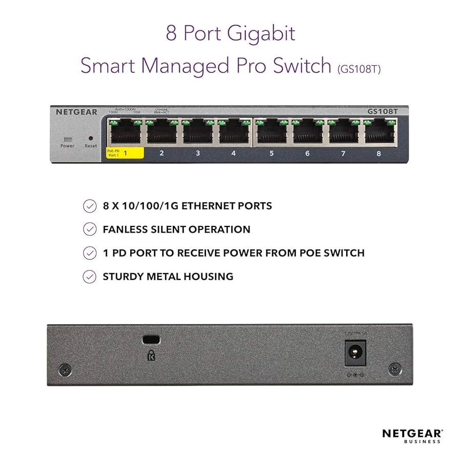 NETGEAR GS108T SWITCH