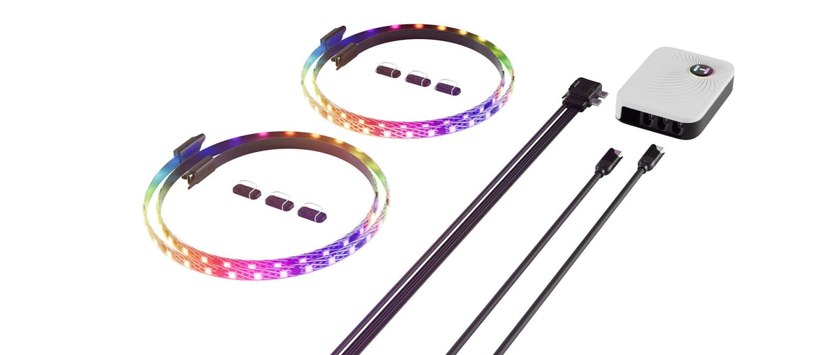 HYTE LS30 RGB LIGHT STRIPS BLK 2PK + NP