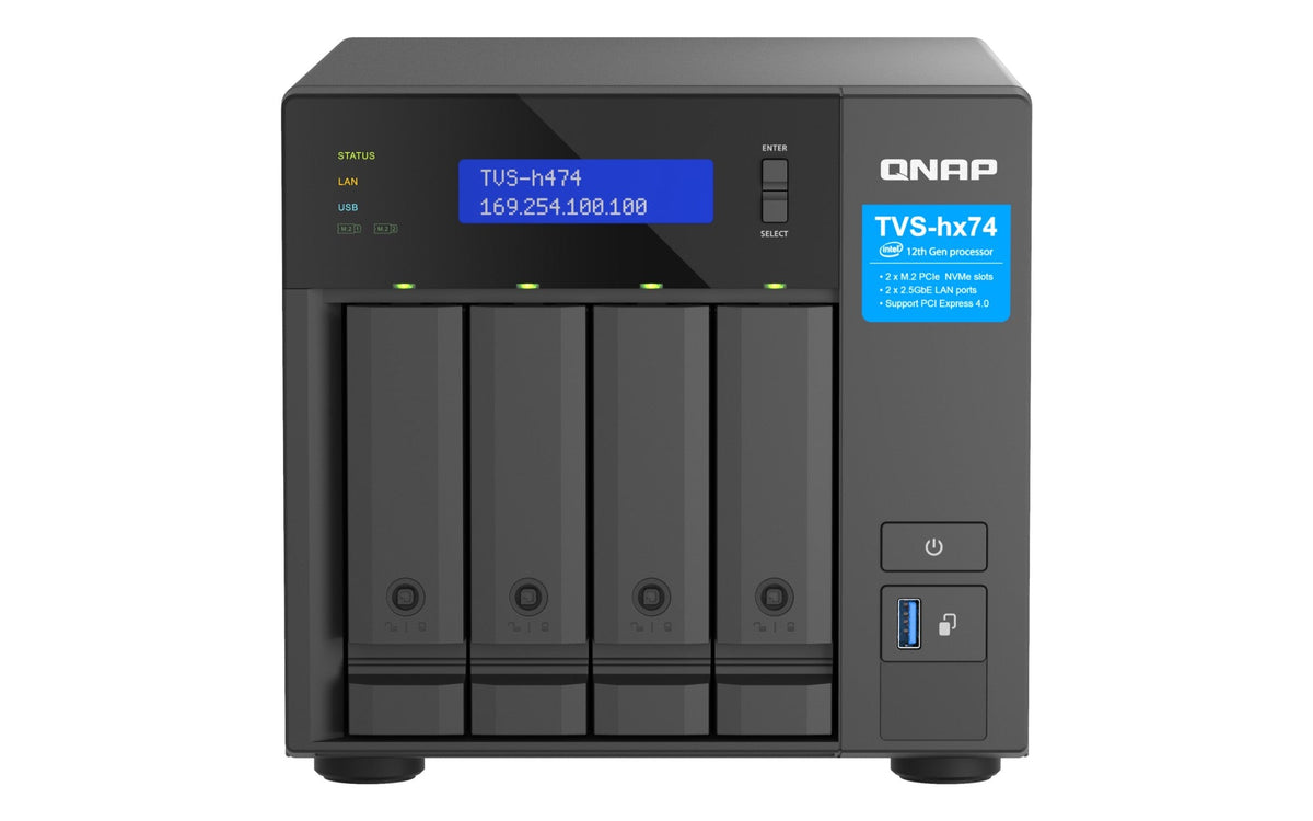 QNAP TVS-h474-PT-8G 4 BAY Desktop NAS