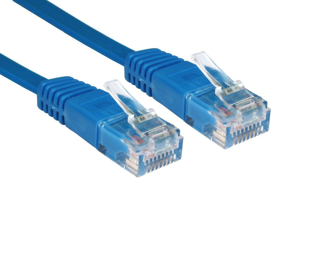 CDL 15m Cat5e Flat Patch Cable Blu