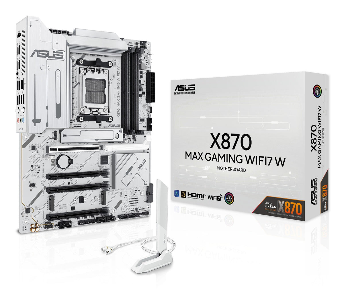 ASUS AM5 X870 MAX GAMING WIFI7 W WHITE
