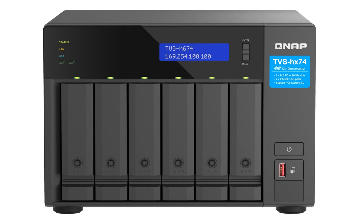 QNAP TVS-h674-i3-16G 6 BAY Desktop NAS
