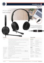 JPL ICON 100 BINAURAL QD HEADSET
