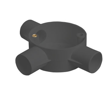 TITAN 25MM 3 WAY TEE BOX BLACK