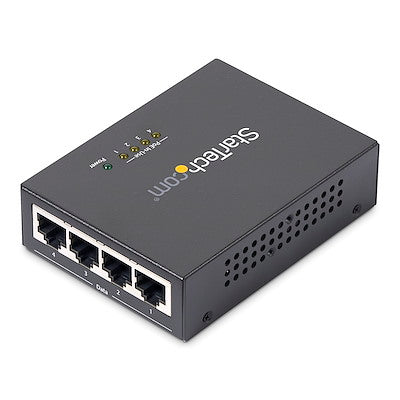 StarTech.com 4Pt GbE PoE Injector