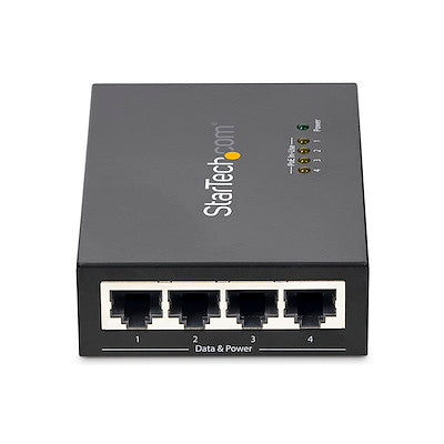 StarTech.com 4Pt GbE PoE Injector