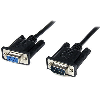 StarTech 2M BLACK DB9 RS232 NULL MODEM CABLE F/M