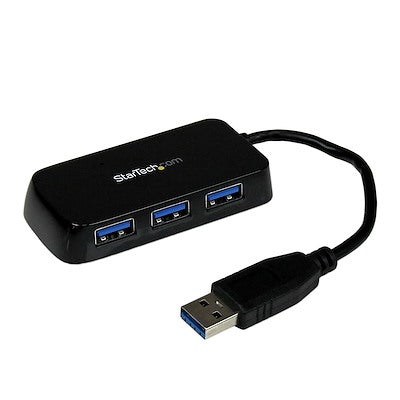 StarTech.com Black 4Pt USB 3 Hub