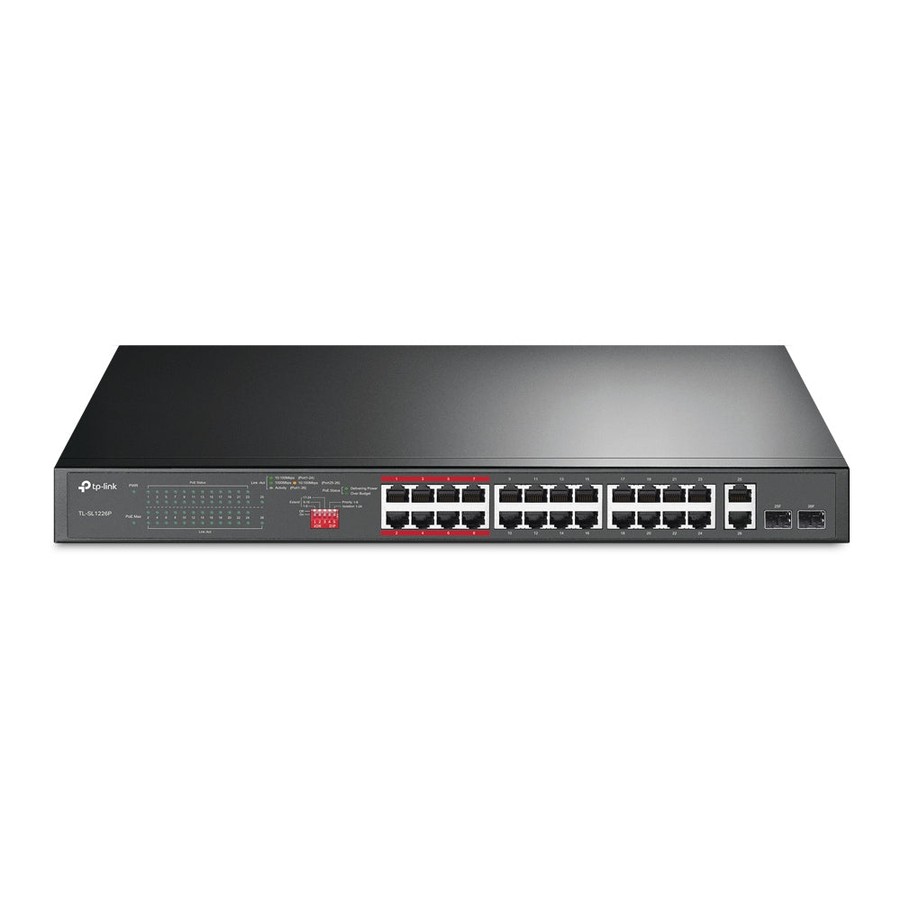 TP-LINK 24 PORT 10/100MBPS +2PT UNMAN POE SWITCH