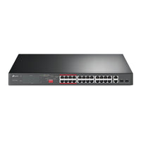 TP-LINK 24 PORT 10/100MBPS +2PT UNMAN POE SWITCH