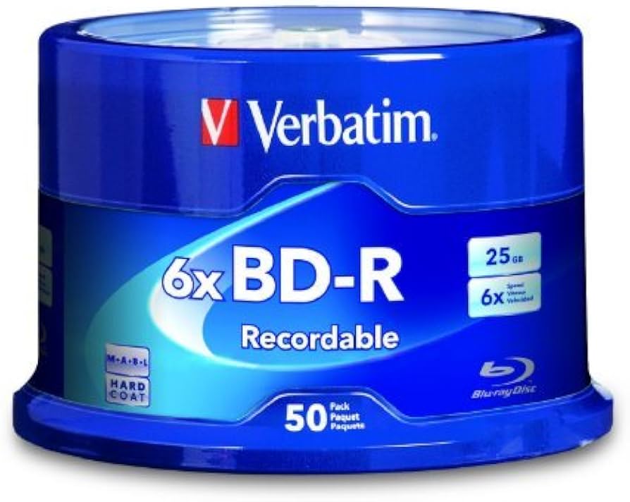 Verbatim BD-R SL 25GB 6X 50Pk Spindle
