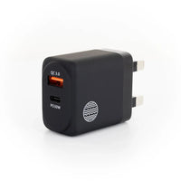 OUR PURE PLANET 30W USB-A + USB-C WALL CHARGER (UK PORT)