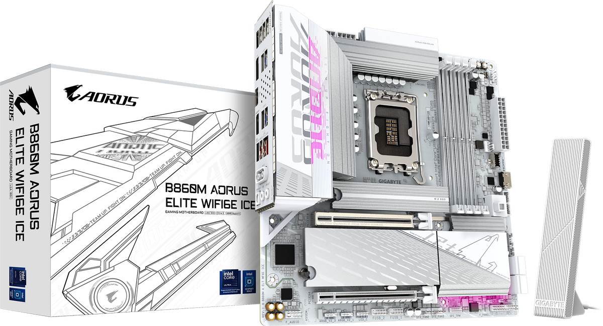 GIGABYTE B860M AORUS ELITE WIFI6E ICE
