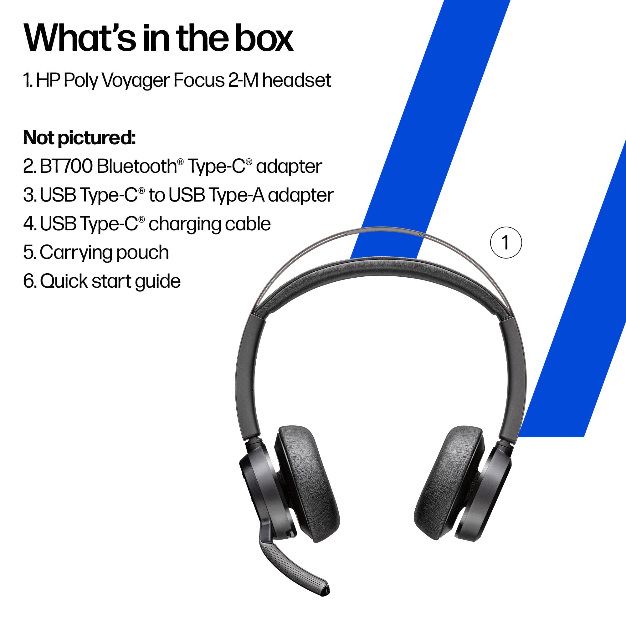 POLY VOYAGER FOCUS 2 TEAMS USB-C/A BIN