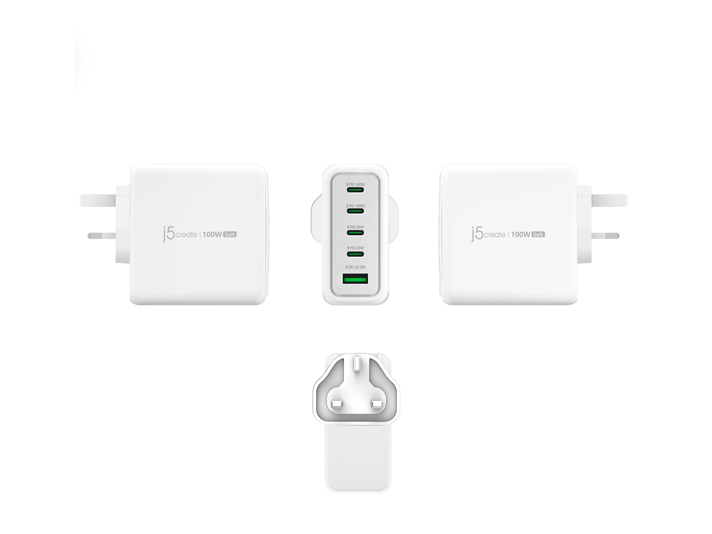 J5CREATE 100W GAN USB-C 5-PORT CHARGER