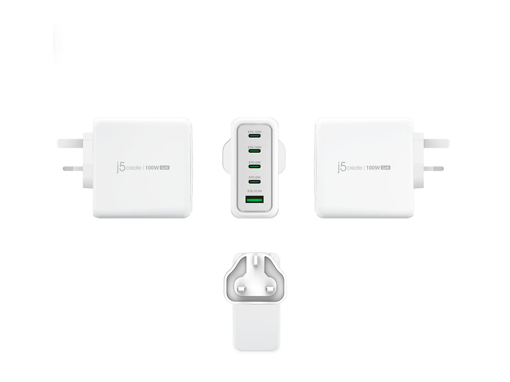 J5CREATE 100W GAN USB-C 5-PORT CHARGER