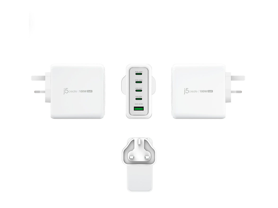 J5CREATE 100W GAN USB-C 5-PORT CHARGER