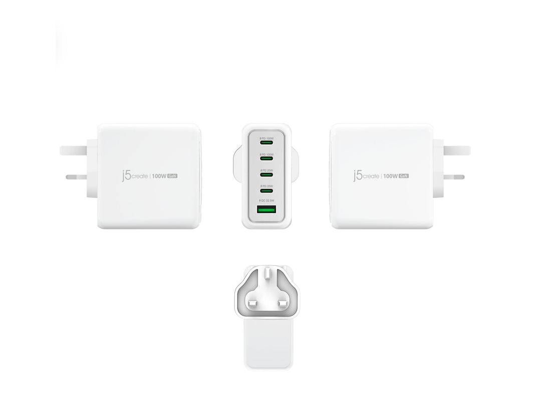 J5CREATE 100W GAN USB-C 5-PORT CHARGER