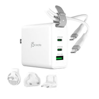 J5CREATE 65W GAN USB-C 3-PORT TRAVELER