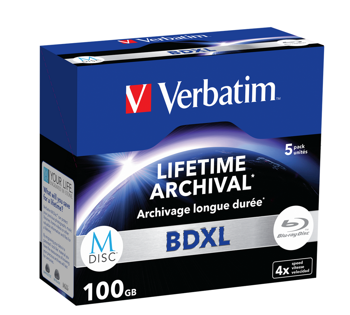 Verbatim M-Disc BD-XL 4X 100GB (5Pk)