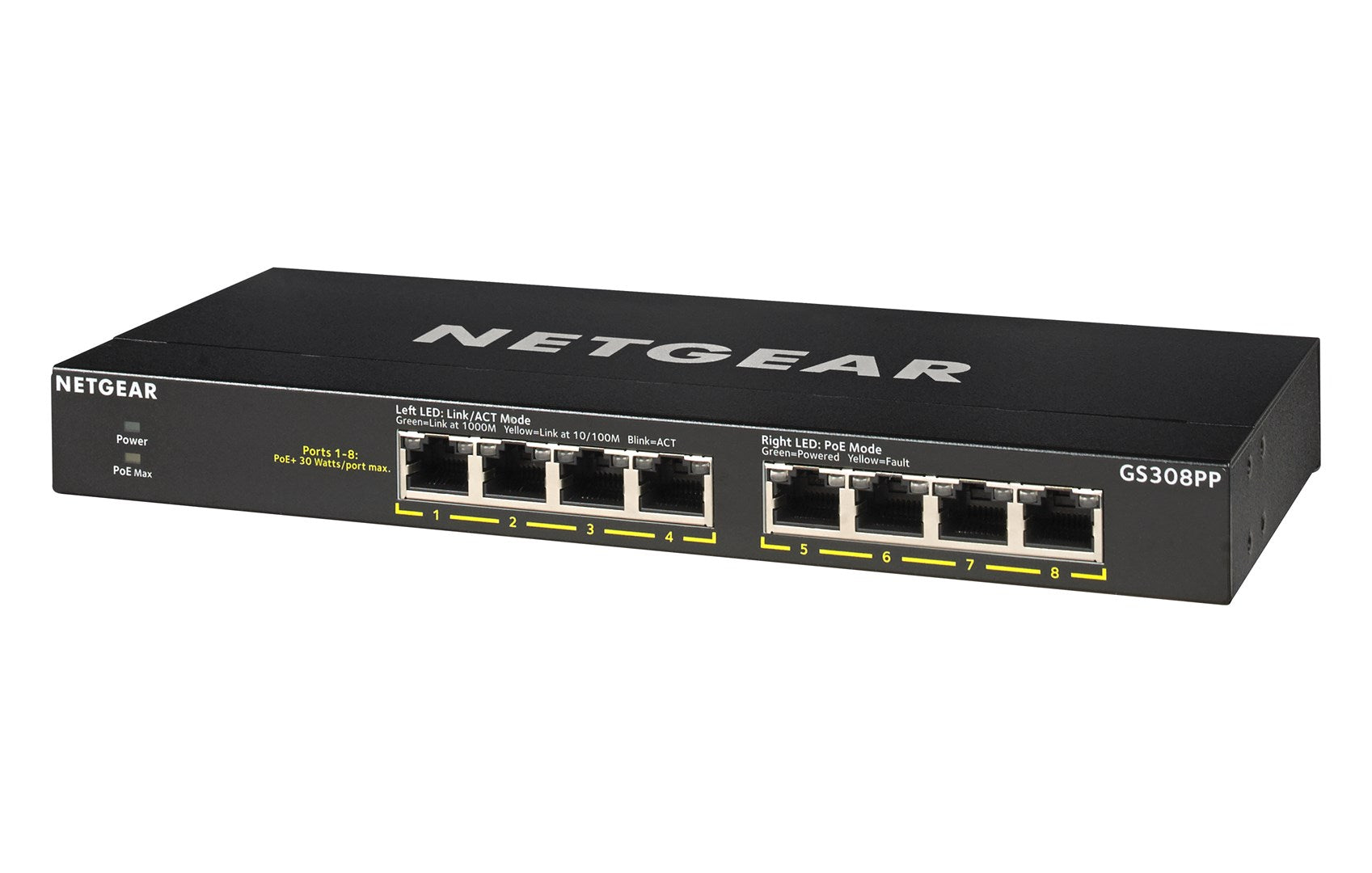 Netgear 8 Port Gigabit Unmanaged PoE+ Switch 83W