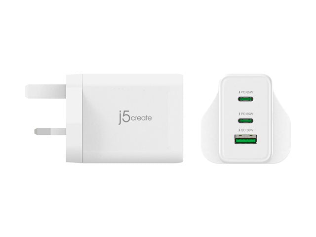 J5CREATE 65W GAN USB-C 3-PORT CHARGER