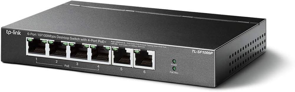 TP-LINK 6PT 10/100 MBPS DT SWT 4PT POE