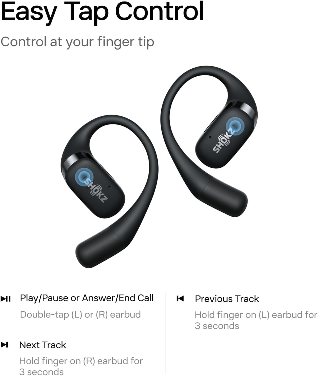 SHOKZ OPENFIT AIR BLK SPORT HEADPHONES