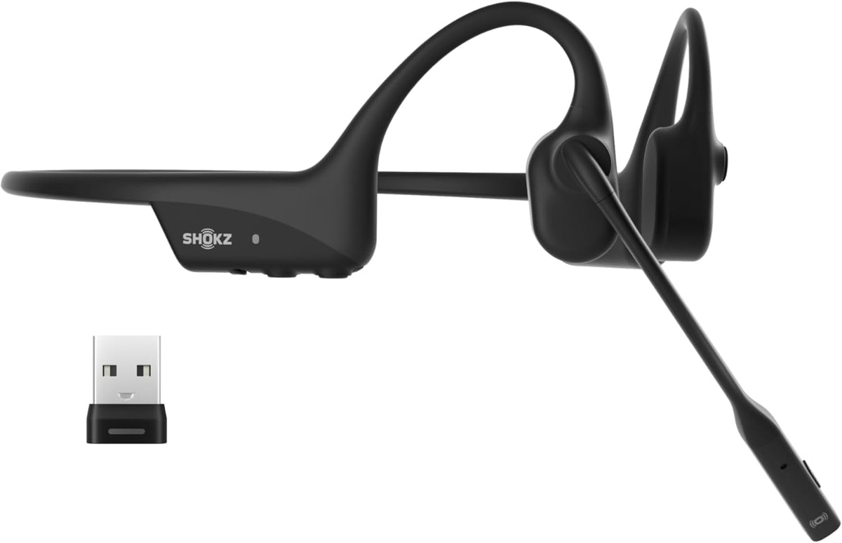 SHOKZ OpenComm2 Wireless Bluetooth Bone Conduction Communication Headset with Type C Charging Port