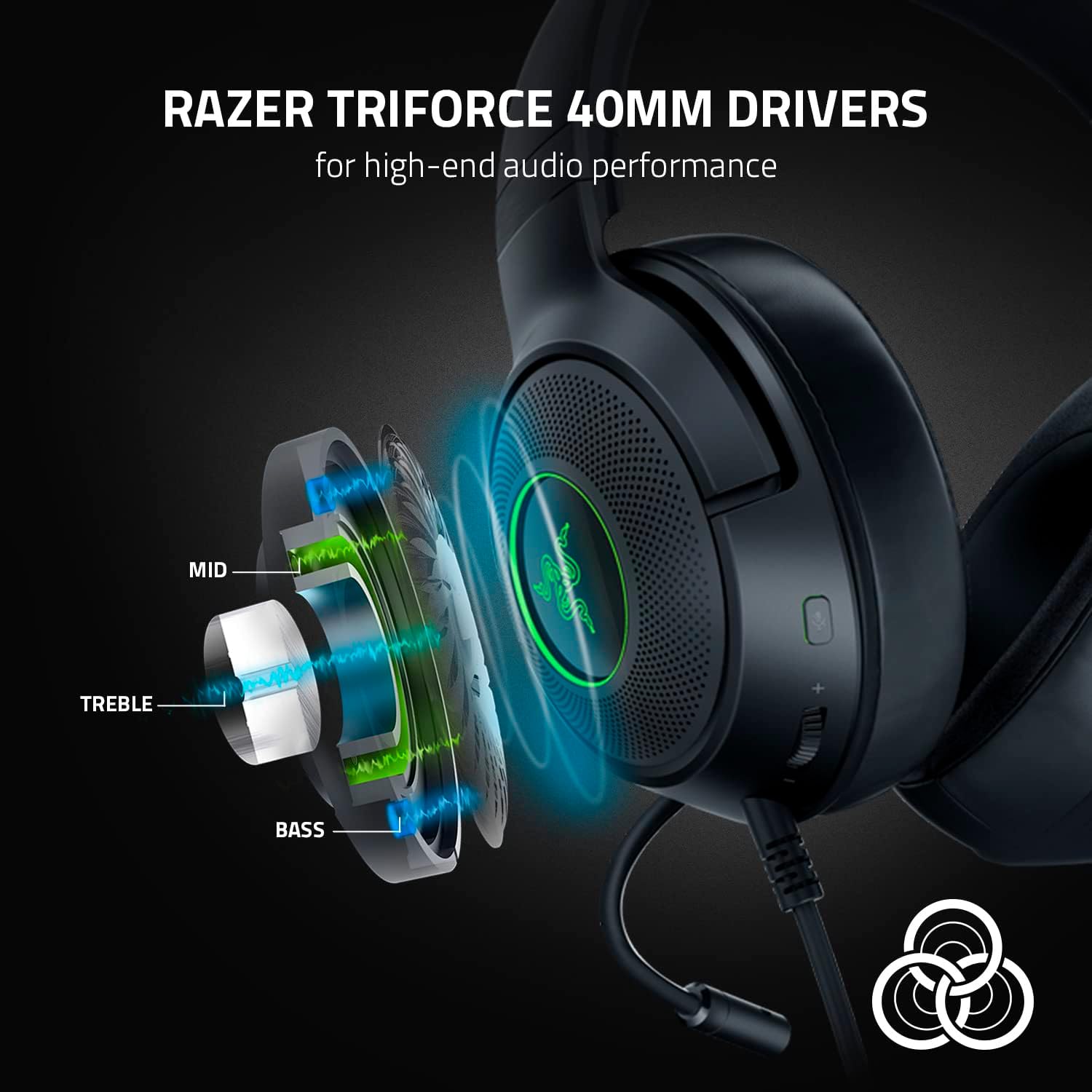 RAZER KRAKEN V3 X BLACK GAMING HEADSET