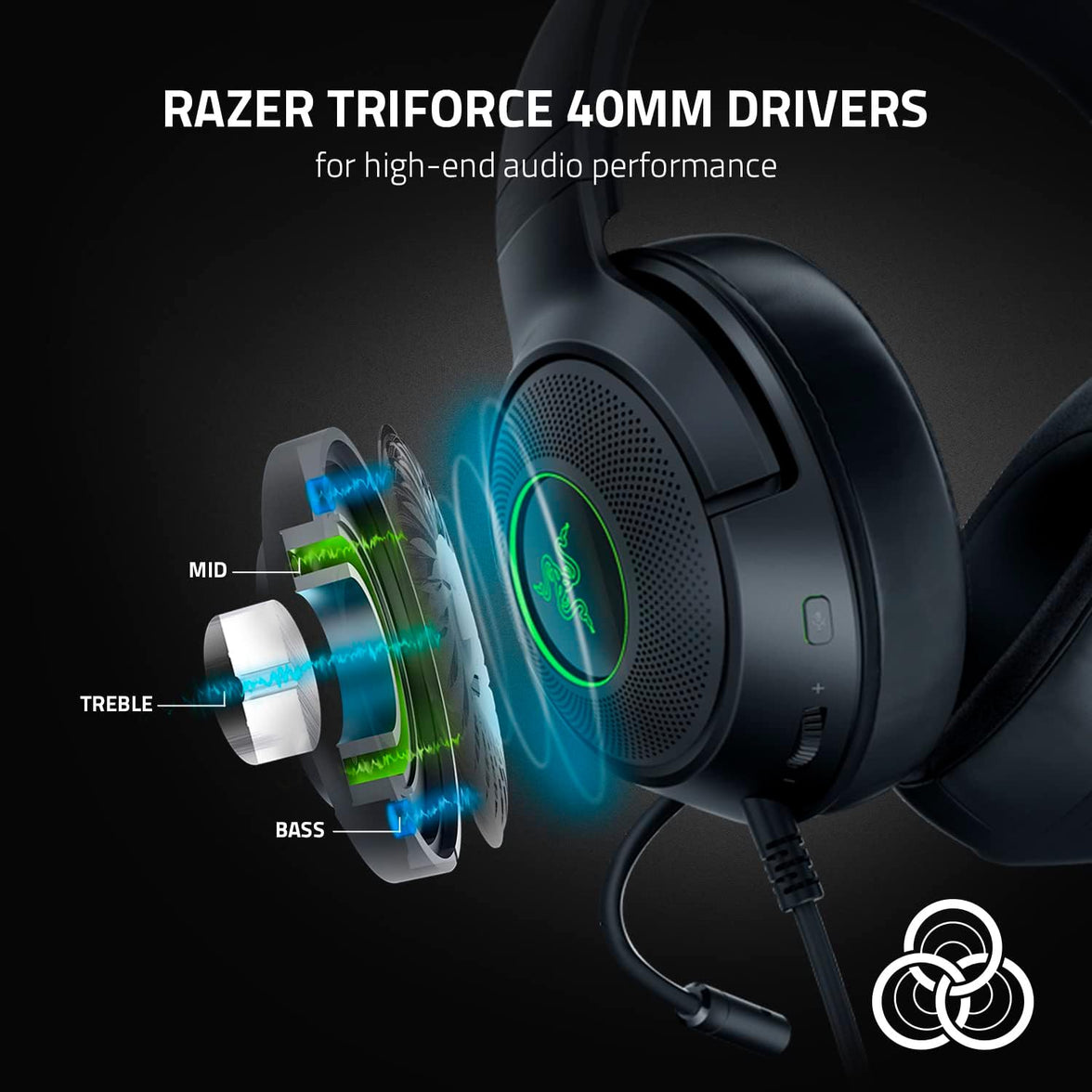 RAZER KRAKEN V3 X BLACK GAMING HEADSET