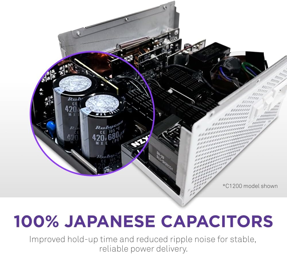 NZXT 1200W GOLD FULLY MODULAR C1200 WHT
