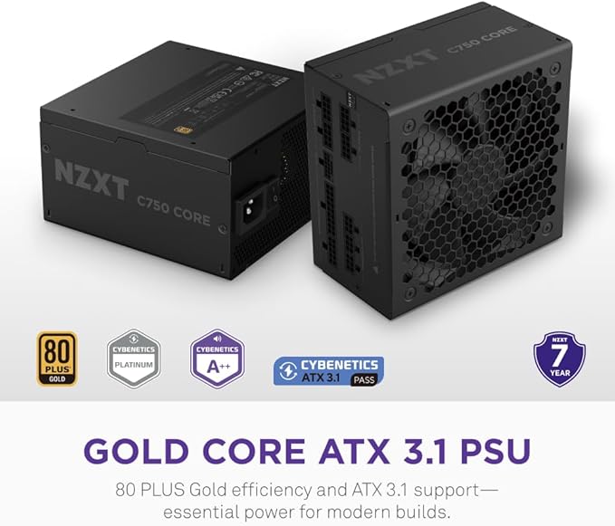 NZXT 750W GOLD FULLY MODULAR C750 CORE