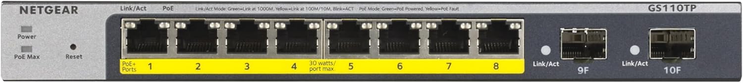 NETGEAR GS110TP-300EUS 8 PORT POE