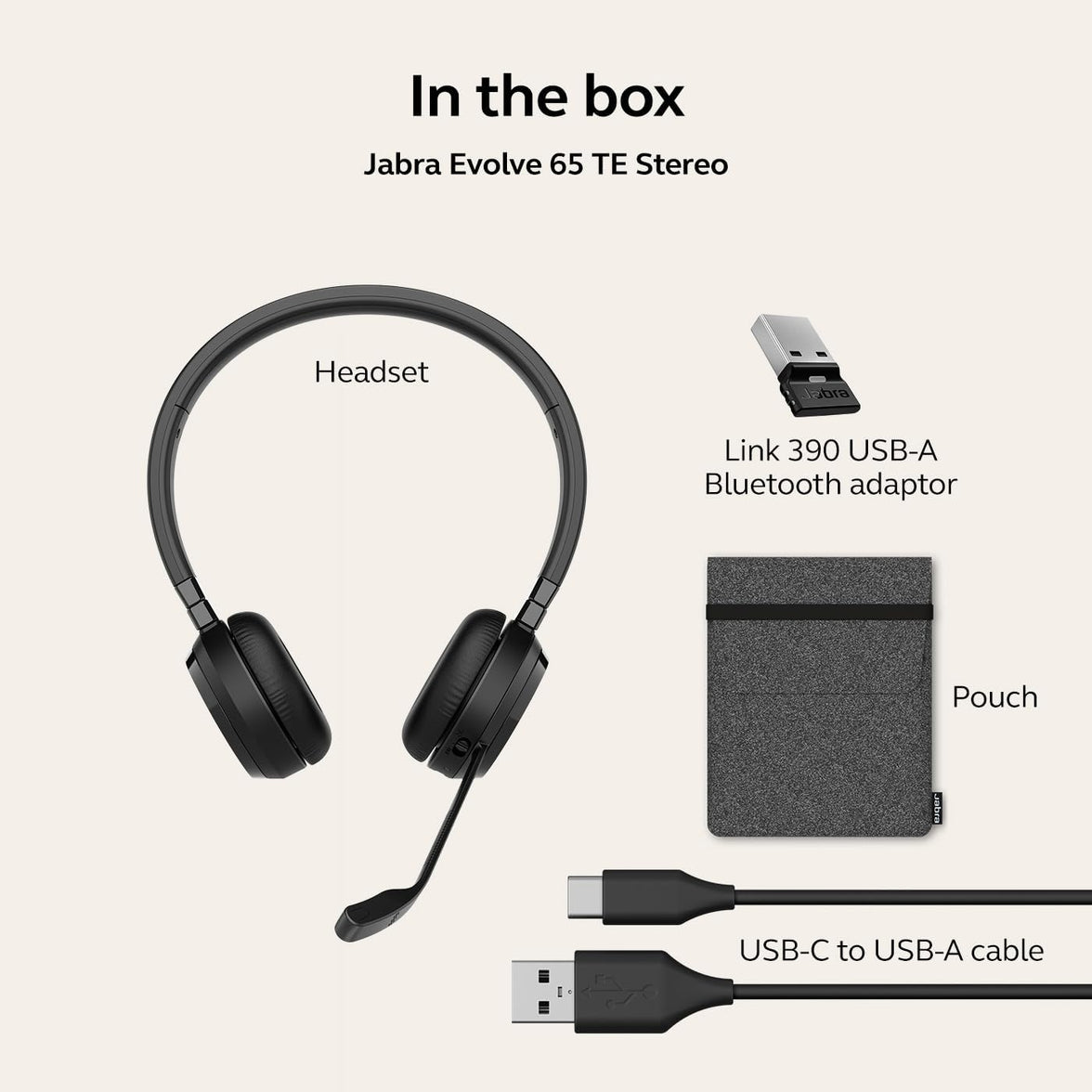 JABRA EVOLVE 65 TE LINK 390A UC STEREO