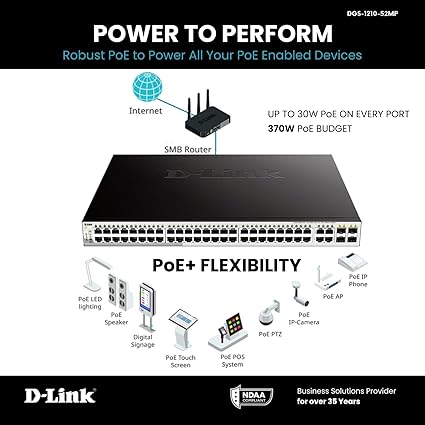D-LINK DGS-1210-52MP 52PORT SWITCH