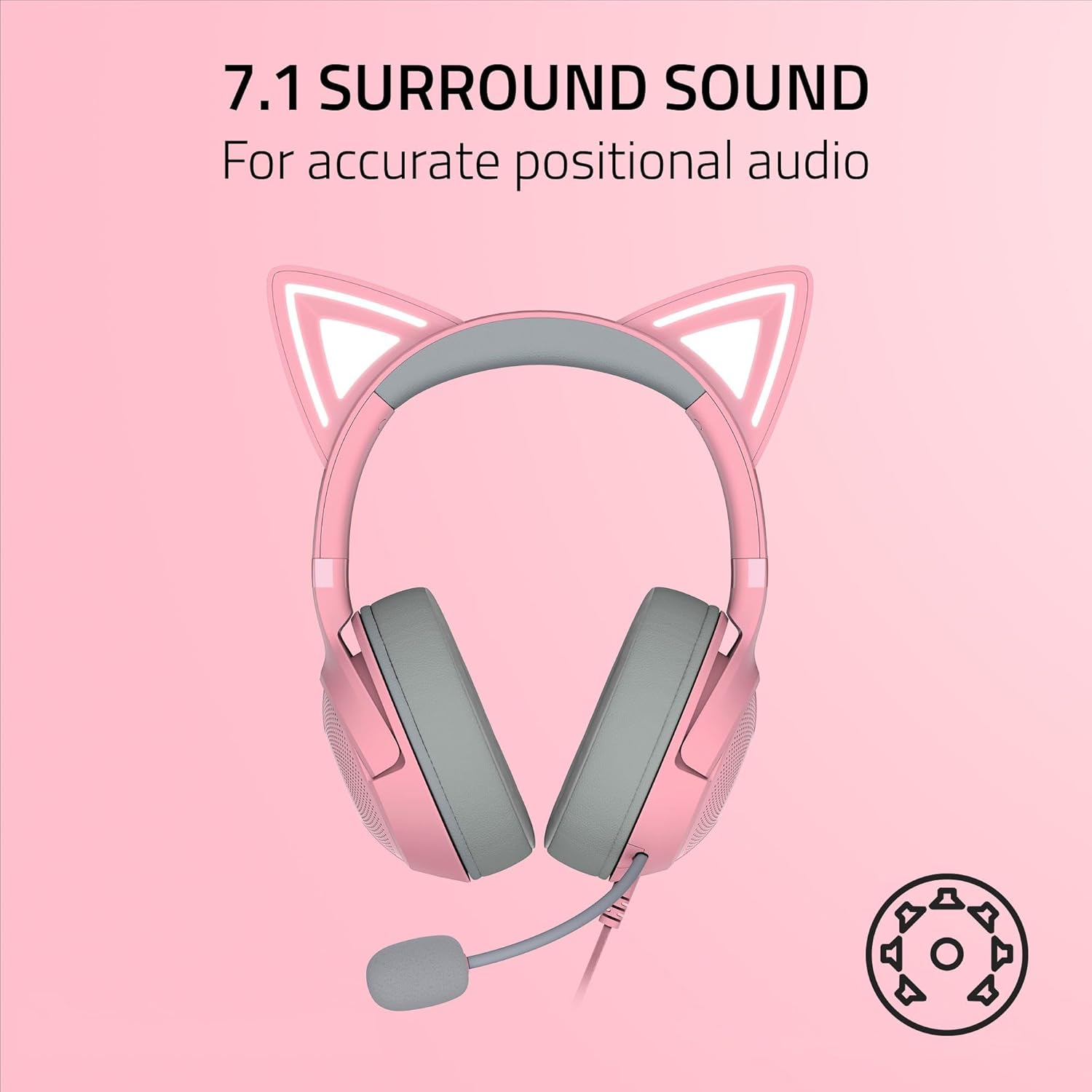 RAZER KRAKEN KITTY V2 HEADSET QUARTZ