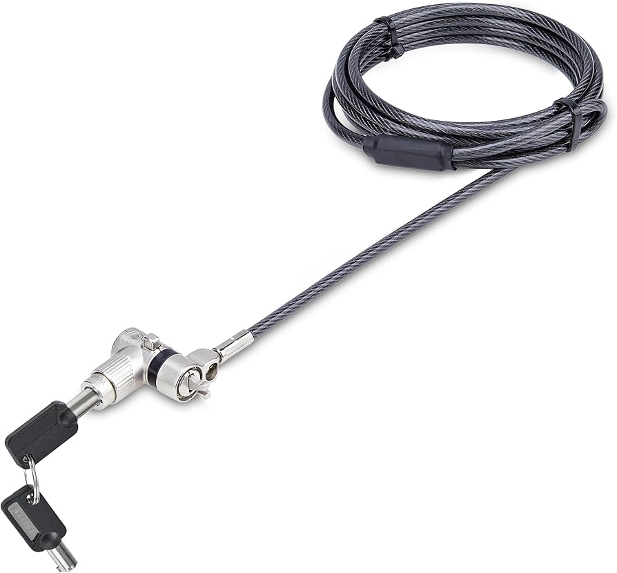 StarTech.com 3-in-1 Laptop Lock 6.6ft Security Cable