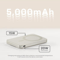 Satechi Qi2 5K Power Bank & Stand Sand