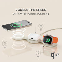 Satechi OntheGo 3-in-1 W-Charger (Sand)