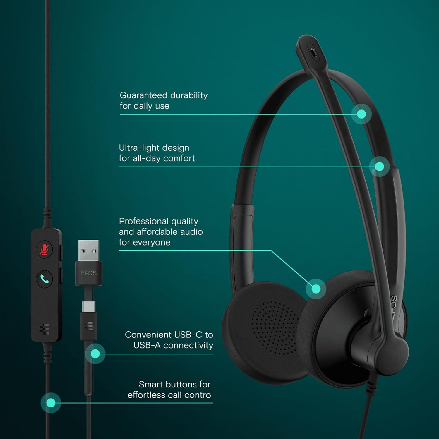 EPOS IMPACT 100 UC Stereo USB-C+A