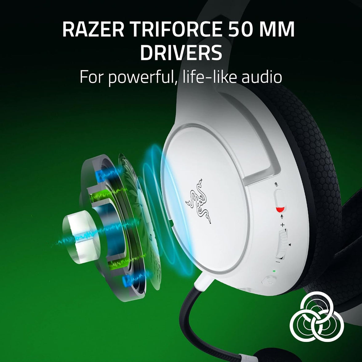 RAZER KAIRA HYPERSPEED W/L HEADSET WHITE