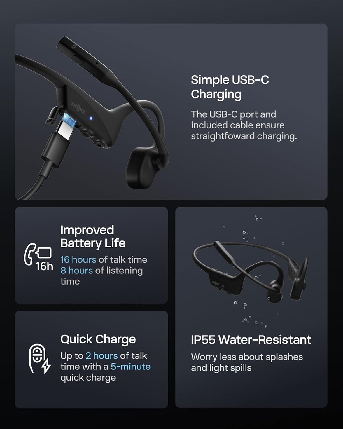 SHOKZ OpenComm2 Stereo Bluetooth Headset *EOL*