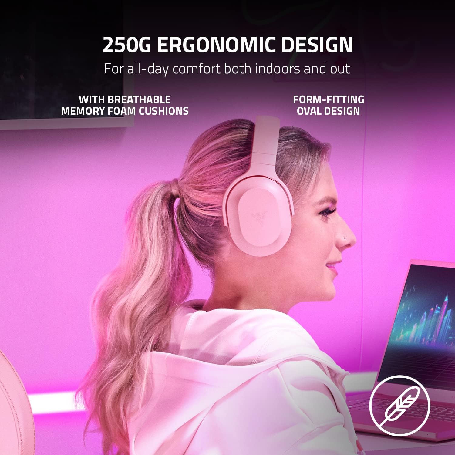 RAZER BARRACUDA X W/L HEADSET PINK