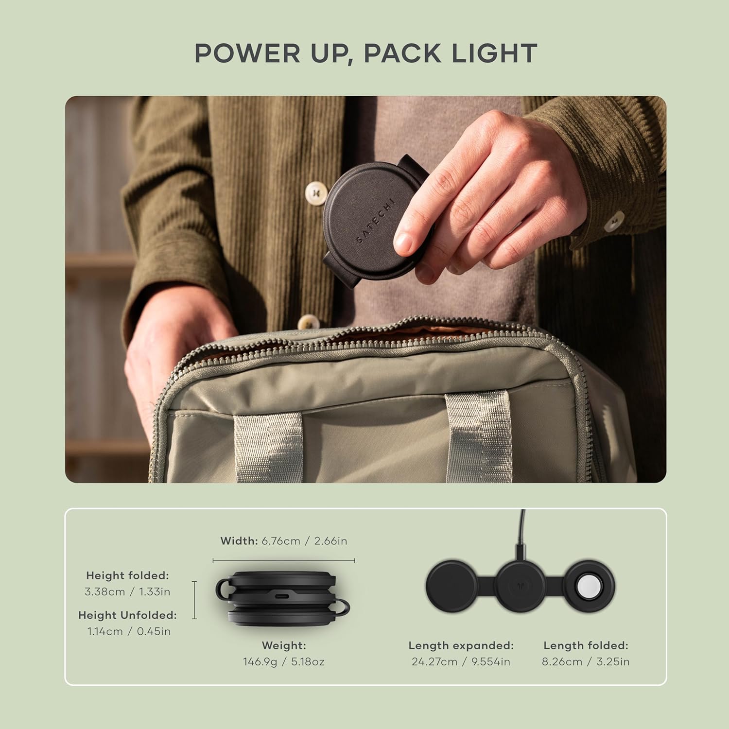 Satechi OntheGo 3-in-1 W-Charger (Black)