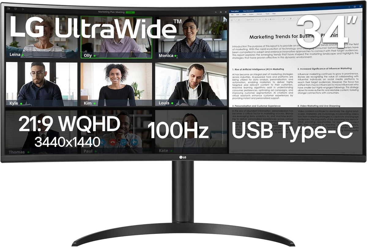 LG 34 VA MONITOR CURVED 34WR55QK-B