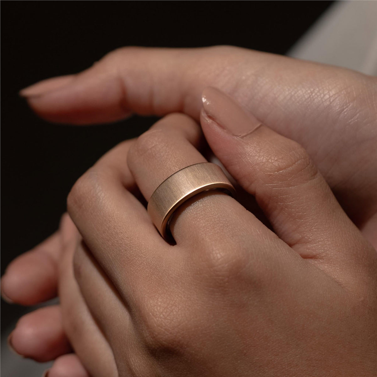 Ring Air Brushed Rose Gold Size 14